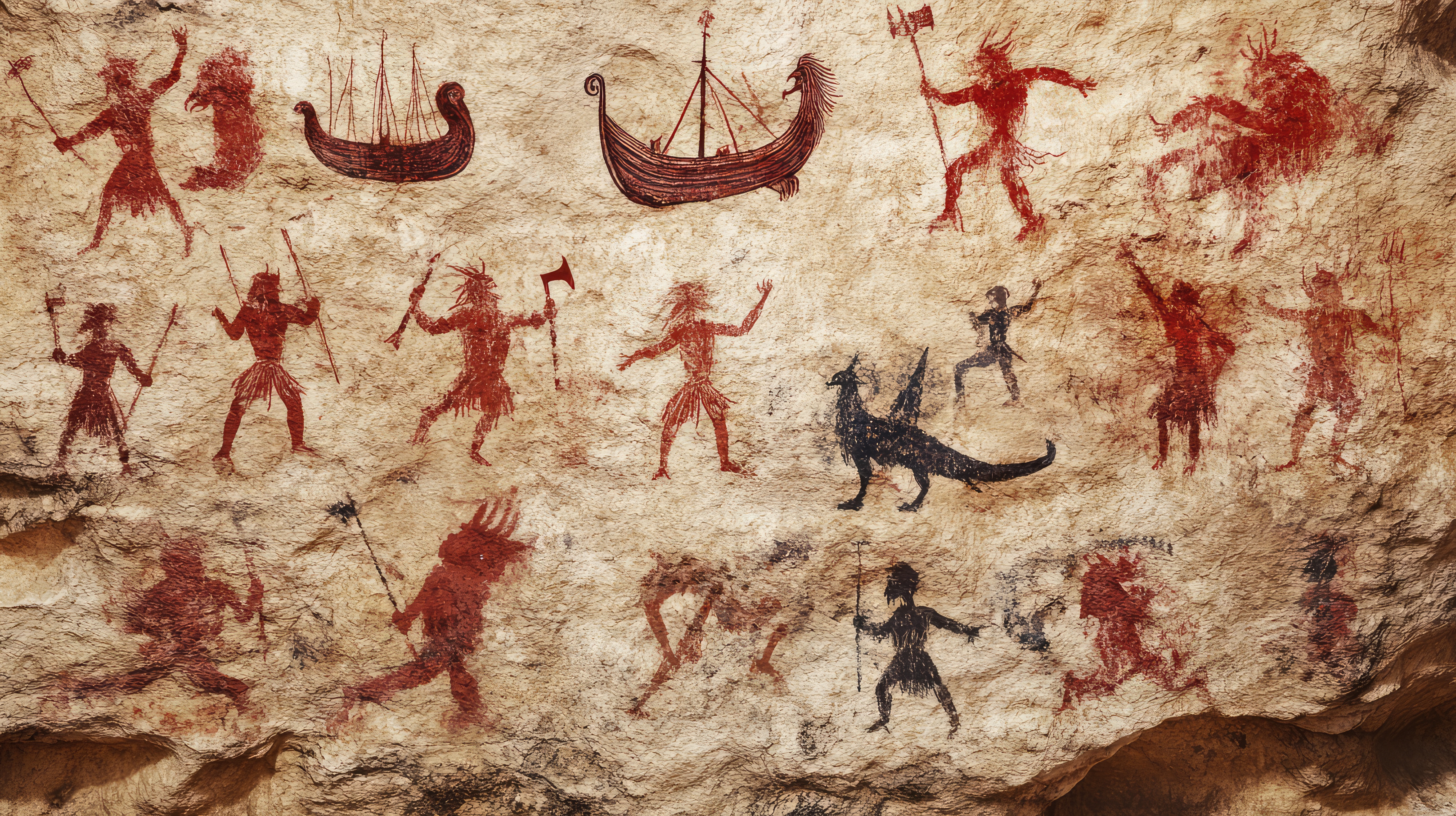 Ancient Cave Painting Illustration