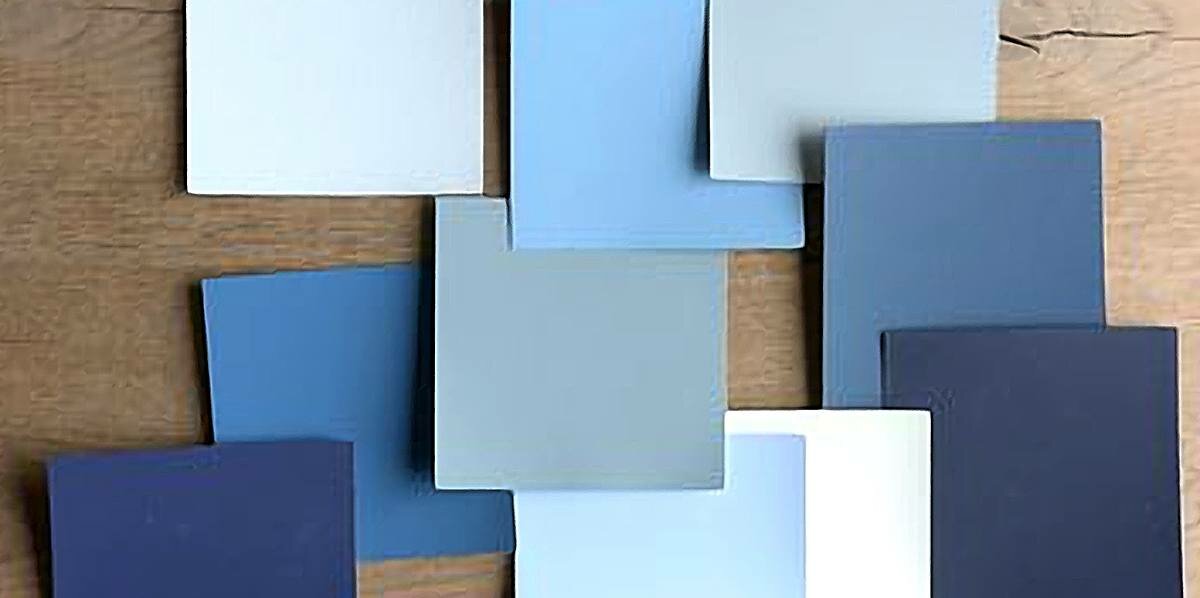 Blue Paint Samples