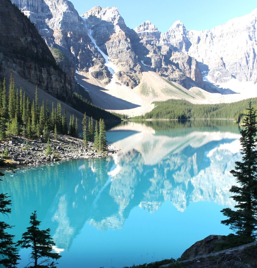 Landscape photograph of Mountain lake using Analogous color Scheme