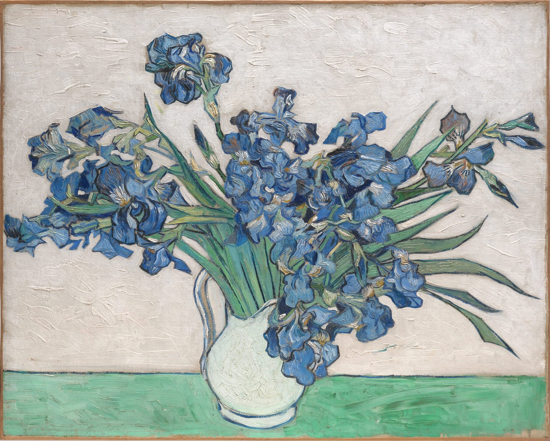 Vincent Van Gogh Iris painting in Analogous colors of Blue, Violet, Green